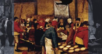Bird Flying through the Banquet by Judy Kronenfeld